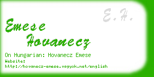 emese hovanecz business card